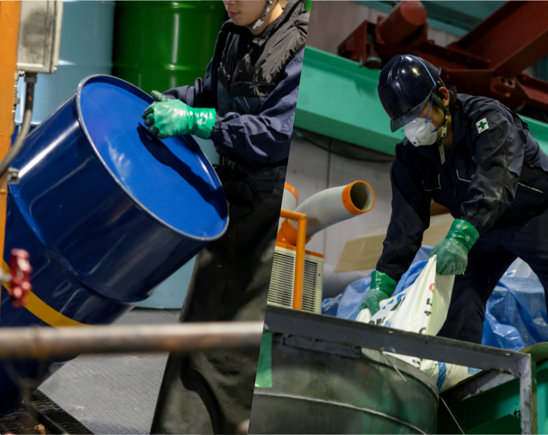ドラム缶更生と加工充填事業の2つの事業展開
